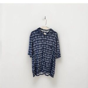 Men's Blue Patterned Shirt
